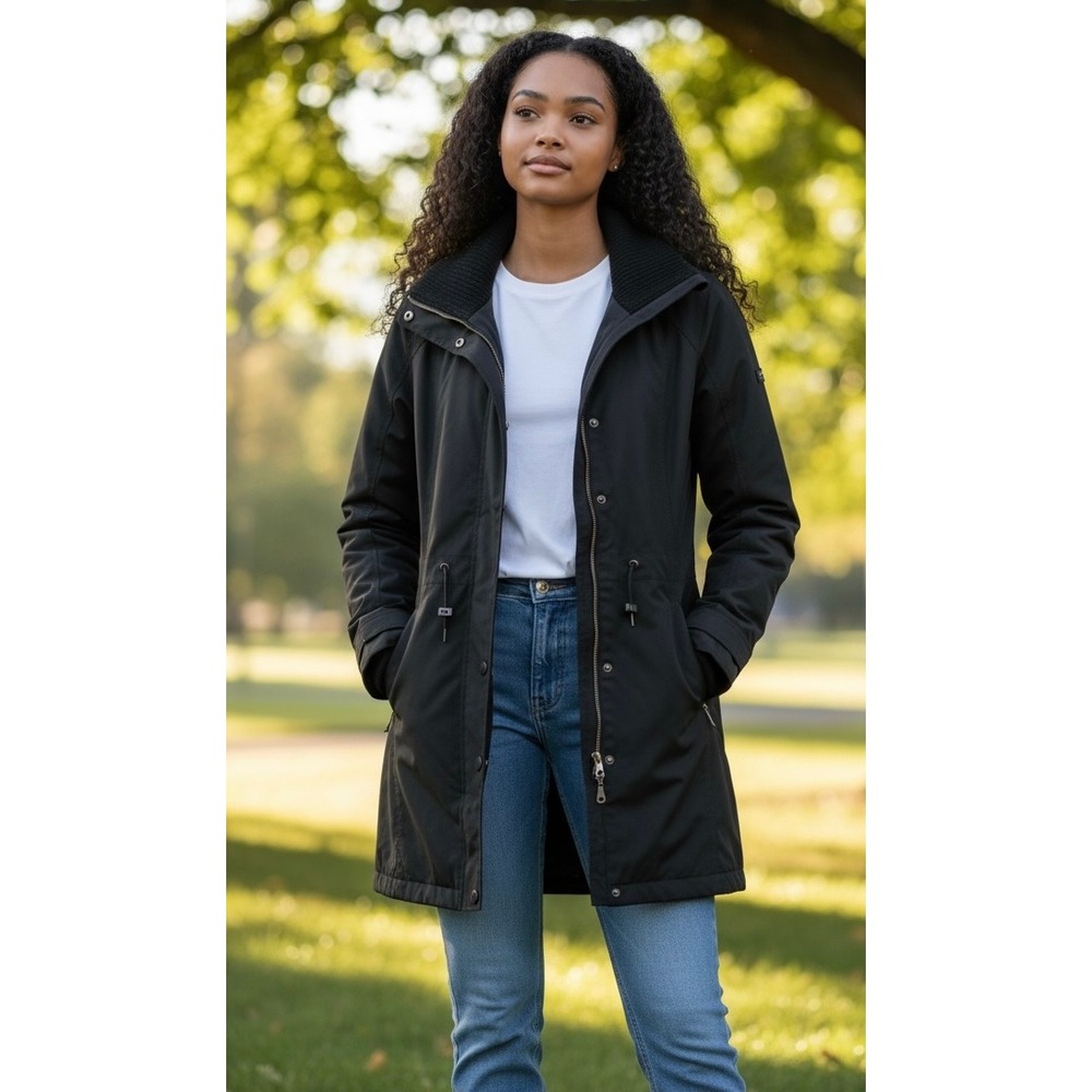 GET Equipment General Technique Womens‎ Black Utility Parka Jacket XS 58868C